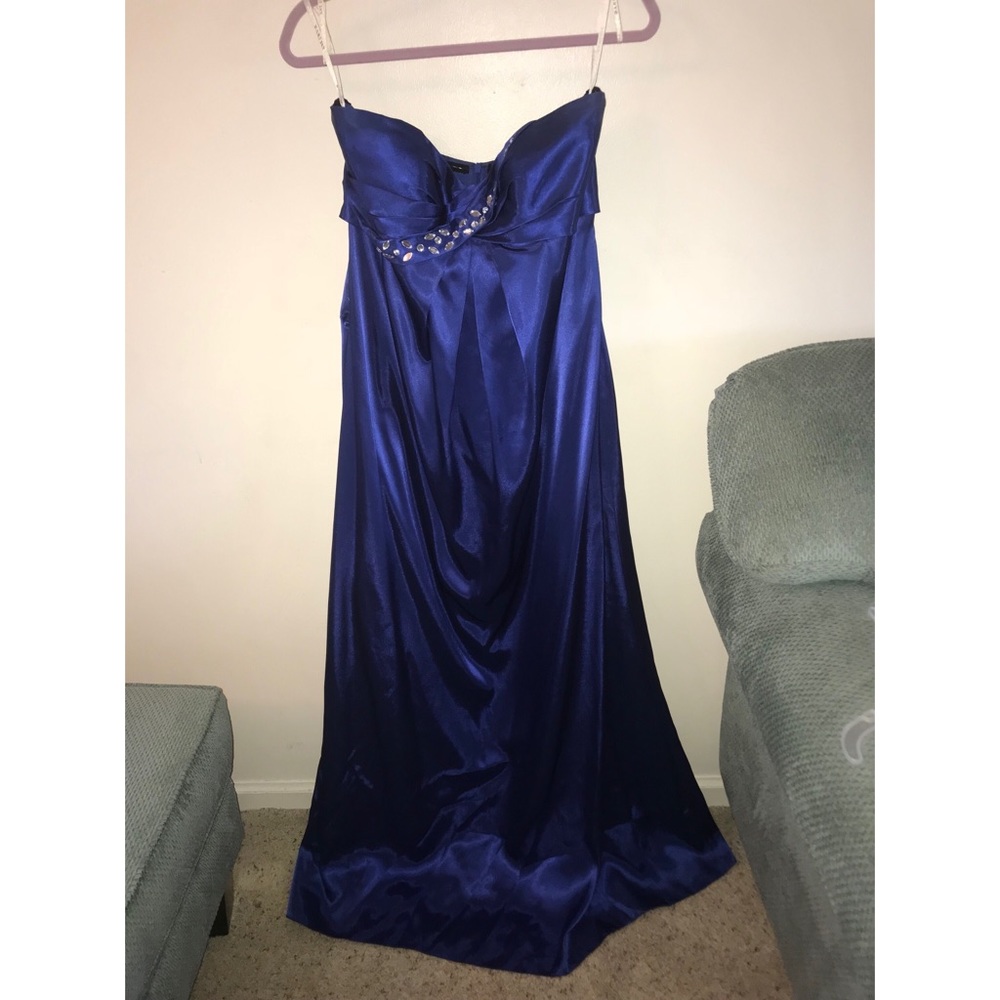 Deep Blue Satin gown